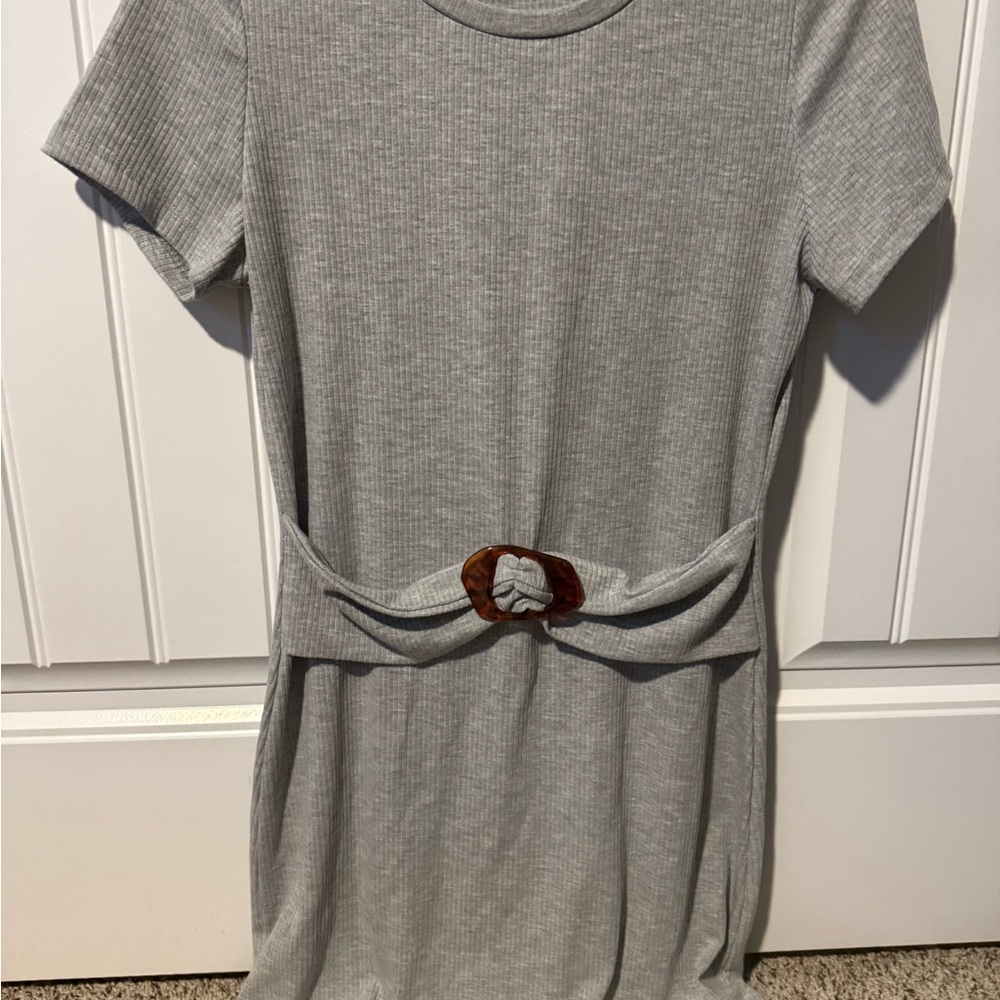 NanaMacs Gray Ribbed Top